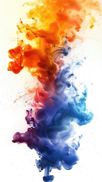 Colorful smoke with gradient colors