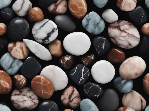 Photo colorful stone background sea stone background pebbles background rock wall background colorful rock