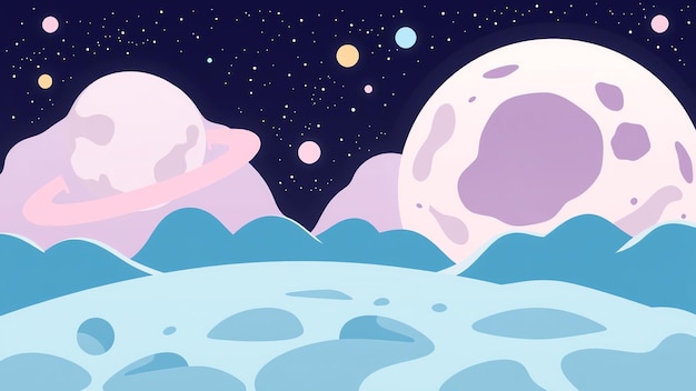 Photo cosmic canvas flat design of a space background