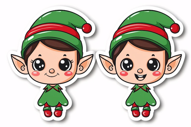 Photo a couple of cartoon elfs