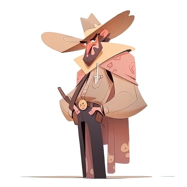 Photo a cowboy with a gun