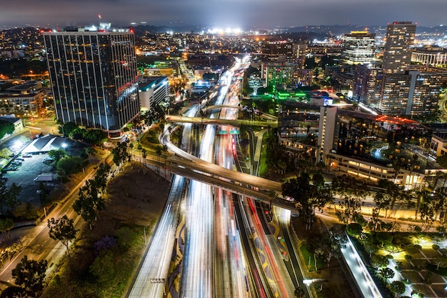 Creative aerial view of cityscape