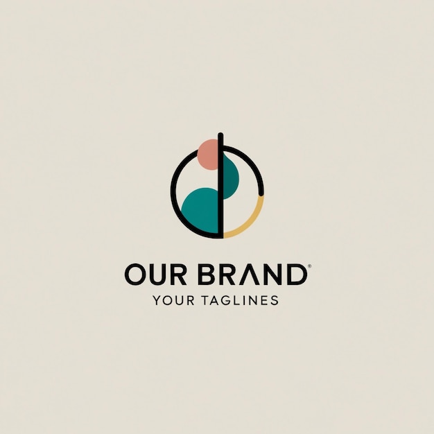 Photo creative and elegant abstract minimalistic logo design