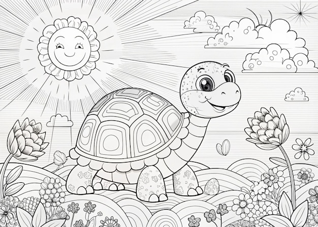 Photo creative kids coloring pages cute creatures edition