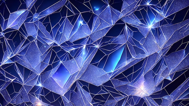 Photo crystals refracting starlight into abstract patterns background 3d wallpaper