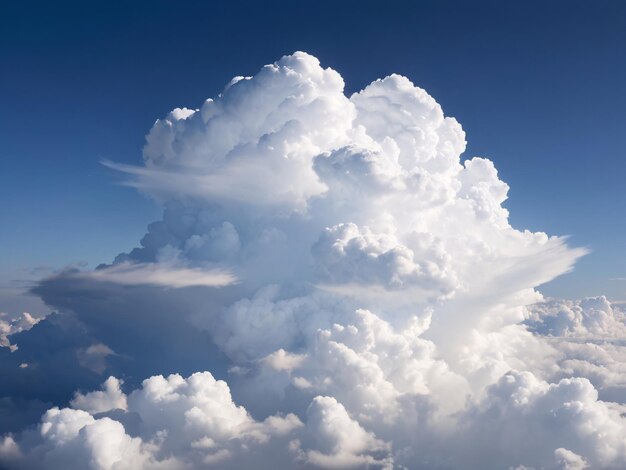 Photo cumulus clouds aerial view white cloud with blue sky