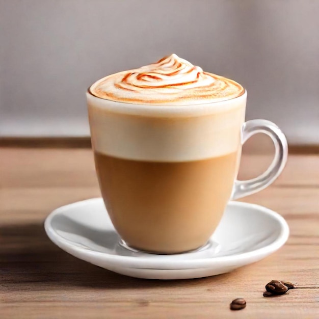 Foto una tazza di caffè con un cappuccino in cima