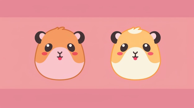 Cute cartoon hamster standing upright