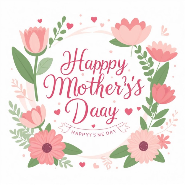 Photo cute mothers day vectors on a white background