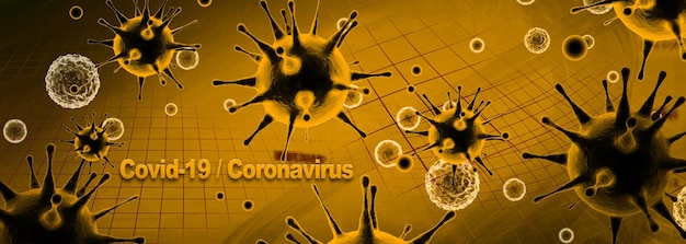 Photo dangerous corona virus sars pandemic risk concept 3d illustration