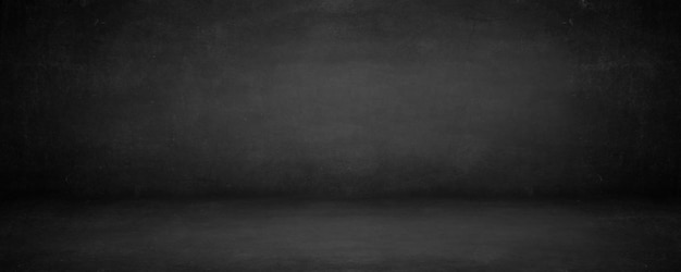 Dark and black studio showroom horizontal background