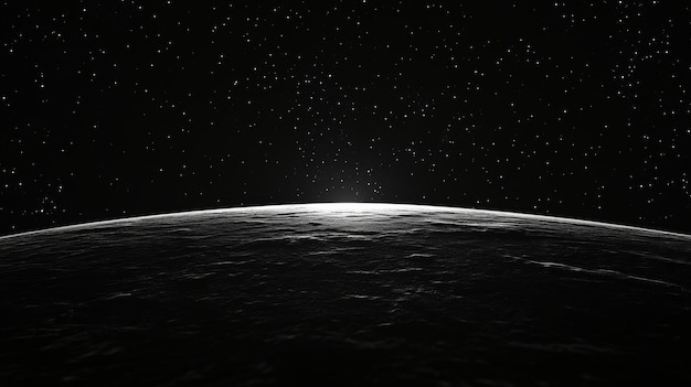 Photo dark and mysterious black horizon background for creative projects generative ai