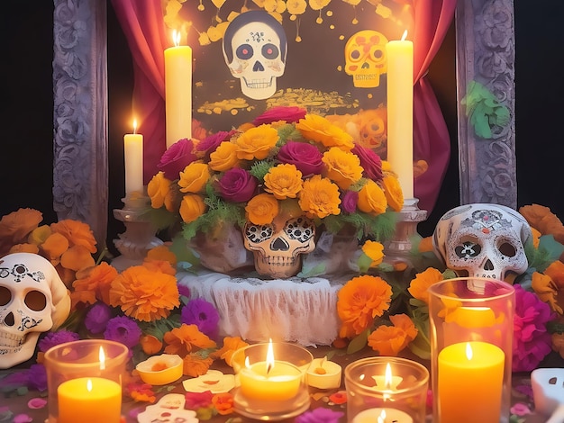 Day of the Dead Da de Muertos Ai Generate