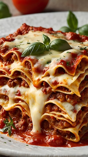 Delicious Lasagna Bolognese featuring layers of tender pasta rich tomato sauce savory ground beef and melted cheese