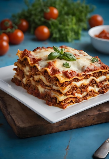 Delicious Lasagna Bolognese featuring layers of tender pasta rich tomato sauce savory ground beef and melted cheese