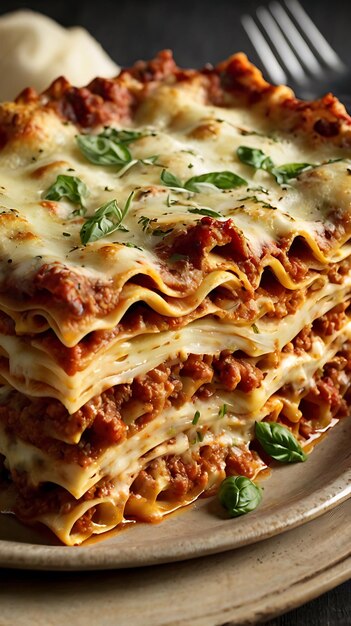 Delicious Lasagna Bolognese featuring layers of tender pasta rich tomato sauce savory ground beef and melted cheese