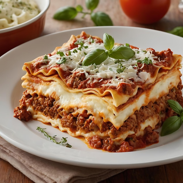 Delicious Lasagna Bolognese featuring layers of tender pasta rich tomato sauce savory ground beef and melted cheese