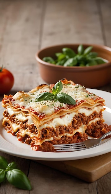 Delicious Lasagna Bolognese featuring layers of tender pasta rich tomato sauce savory ground beef and melted cheese