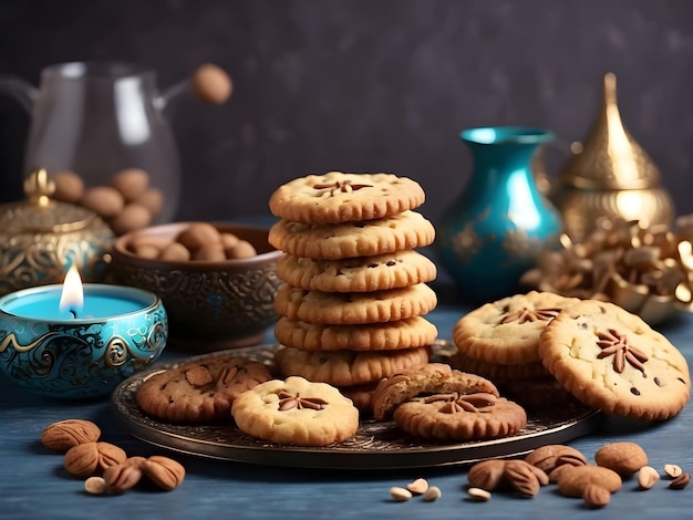 Desserts Eid alFitr Eid Cookies Arabic filled Pistachio or nut Ramadan