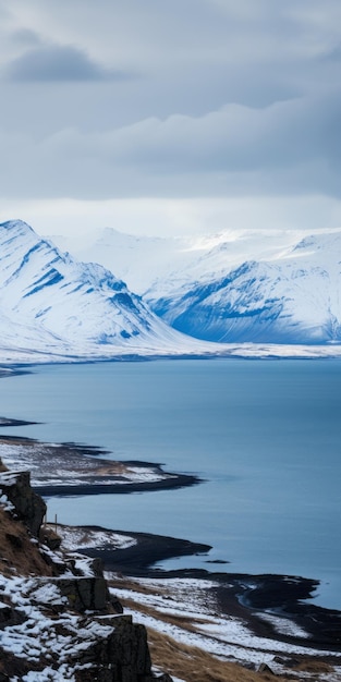 Detailed Marine Views Of Snowy Mountain Ranges