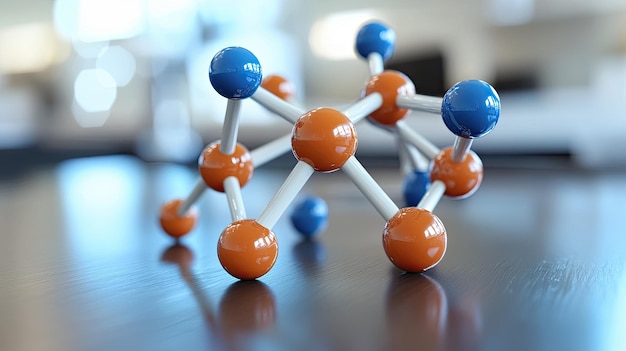 Photo detailed model of a chemical compound used for educational purposes