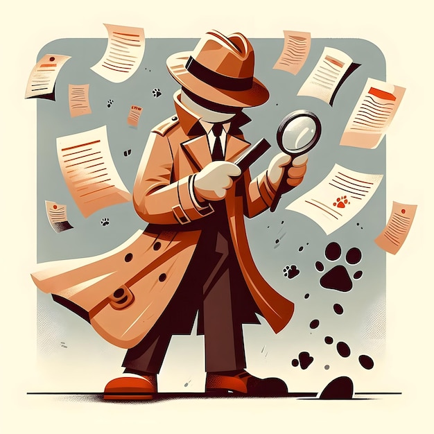 Photo detective illustration