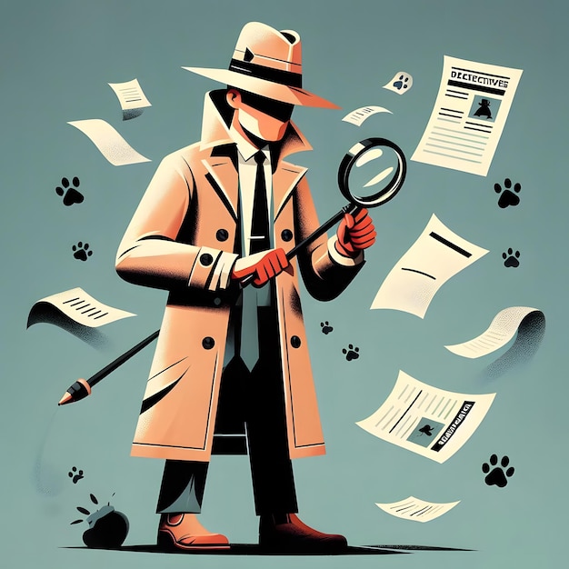 Photo detective illustration