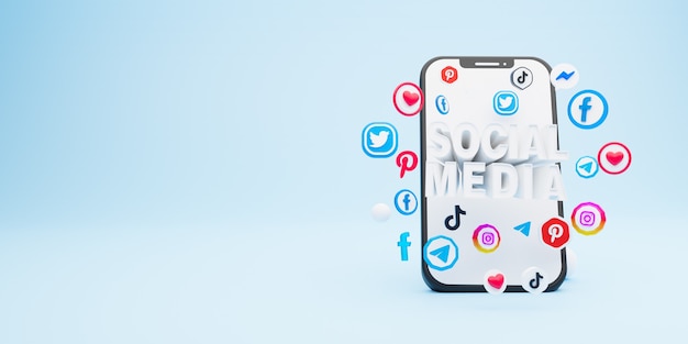 Digital marketing social media concept