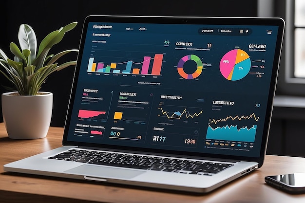 Digital Marketing Strategy Dashboard on the screen