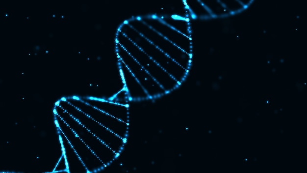 DNA code structure with glow