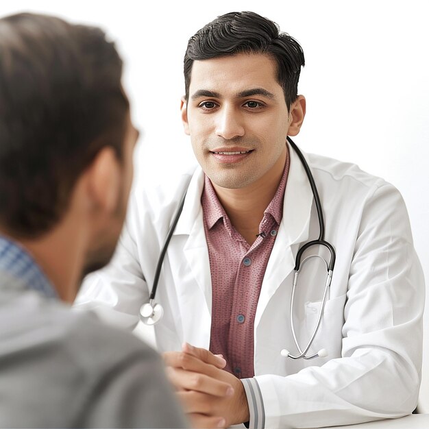 A Doctor On A White Background