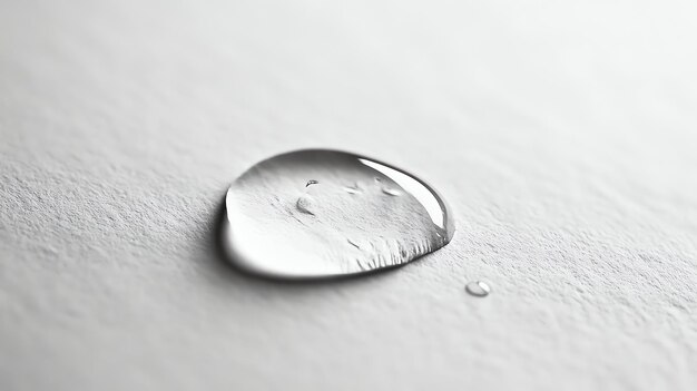 Photo a drop of water on a white surface