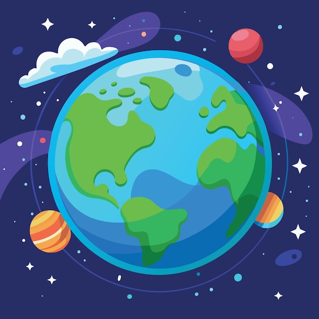 Photo earth day background planet earth in space vector