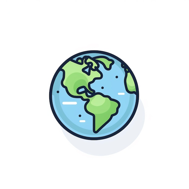Photo earth icon planet and environment symbol art logo illustration