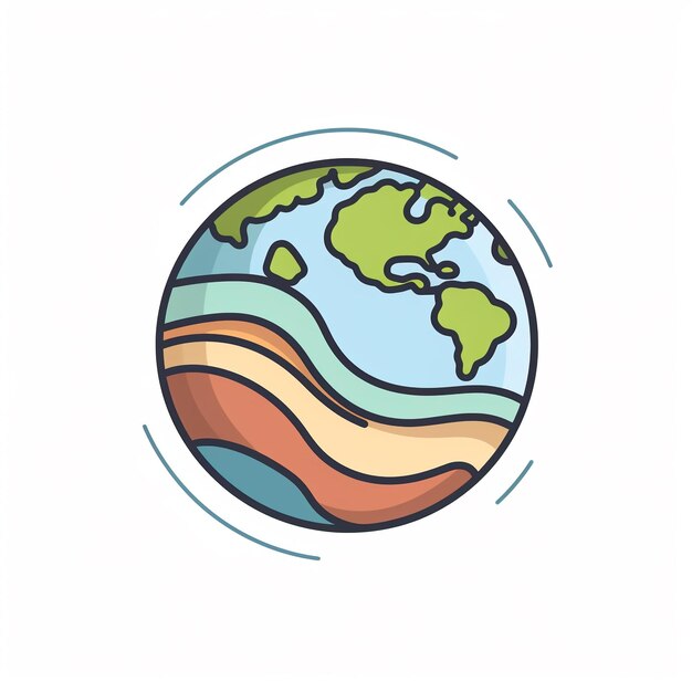 Photo earth icon planet and environment symbol art logo illustration