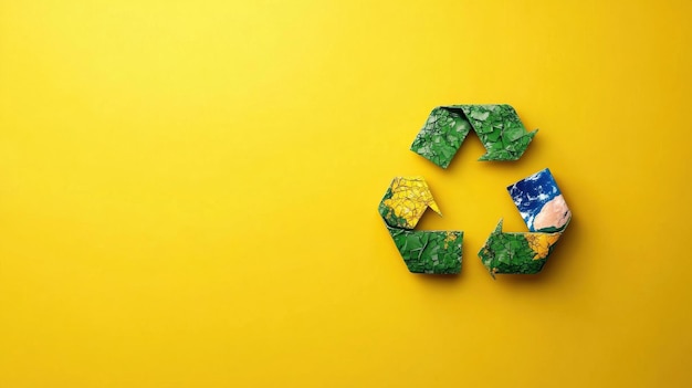 Photo ecofriendly earth with recycle symbol