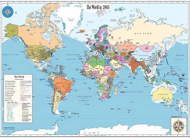 een wereldkaart uit de 19e eeuw