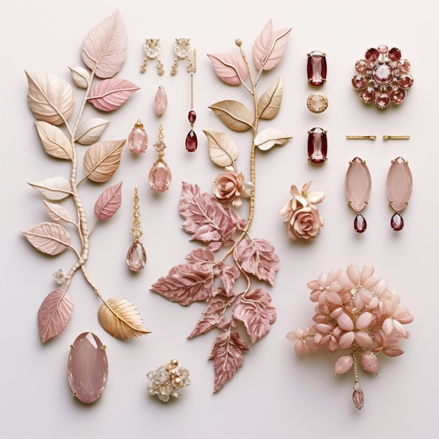 Elegant Fall Jewels in a delicate Pink Palette