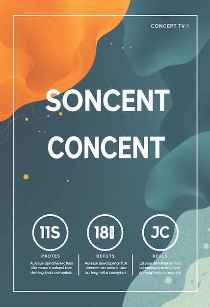 Photo elemental concept flyer template