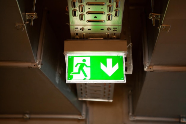 Photo emergency exit sign over doors