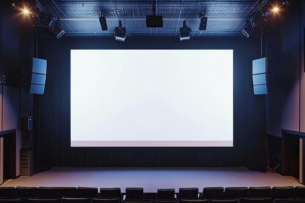 Photo empty projection screen presentation board blank whiteboard for conference