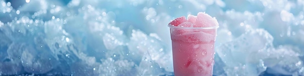 Photo extreme cold frozen fresh drink beverage product