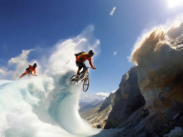 Photo extreme sports landscapes sports and activities