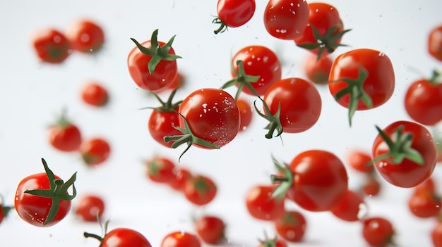 Photo falling tomatoes for cooking