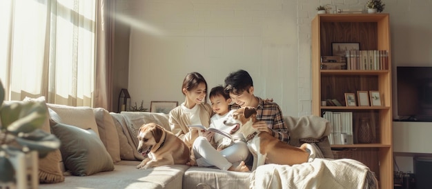 Photo family reading time