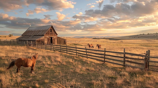 Photo farm ranch barn