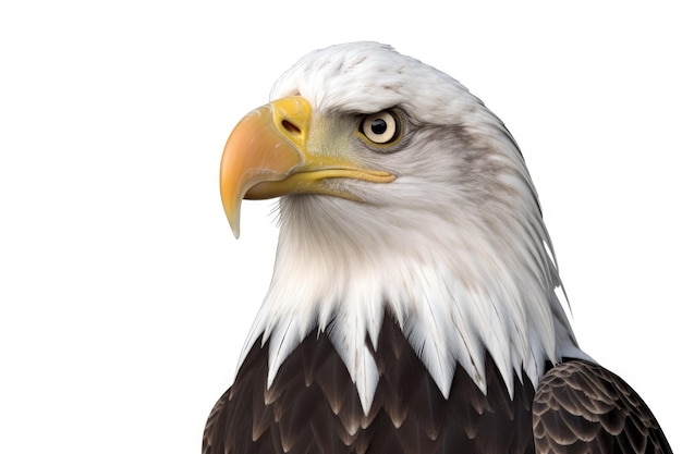 Featuring a blackandwhite image of a Bald Eagle on a white background Haliaeetus leucocephalus