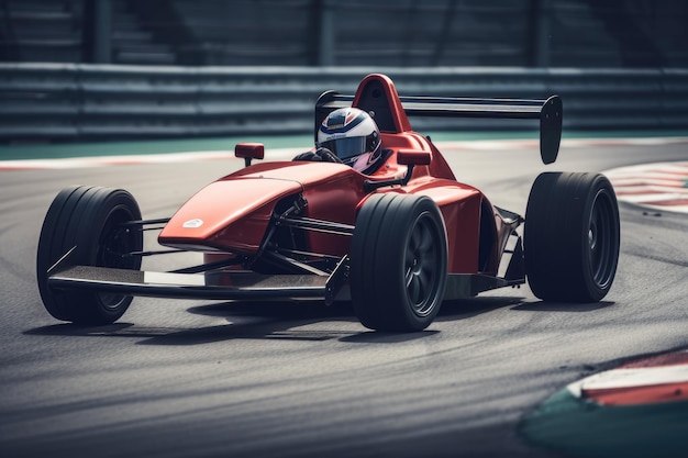 Fernando Alonso of Scuderia Ferrari F1 races on training session in Jerez de la Frontera Spain Sport car racing formula one in race track AI Generated