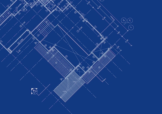 Floor plan designed building on the drawing