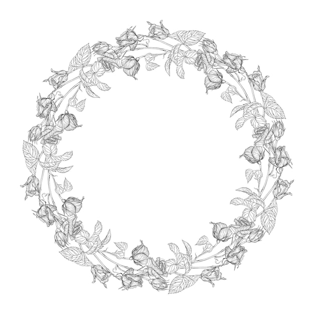 Floral wreath of roses flowers Rose Romantic composition